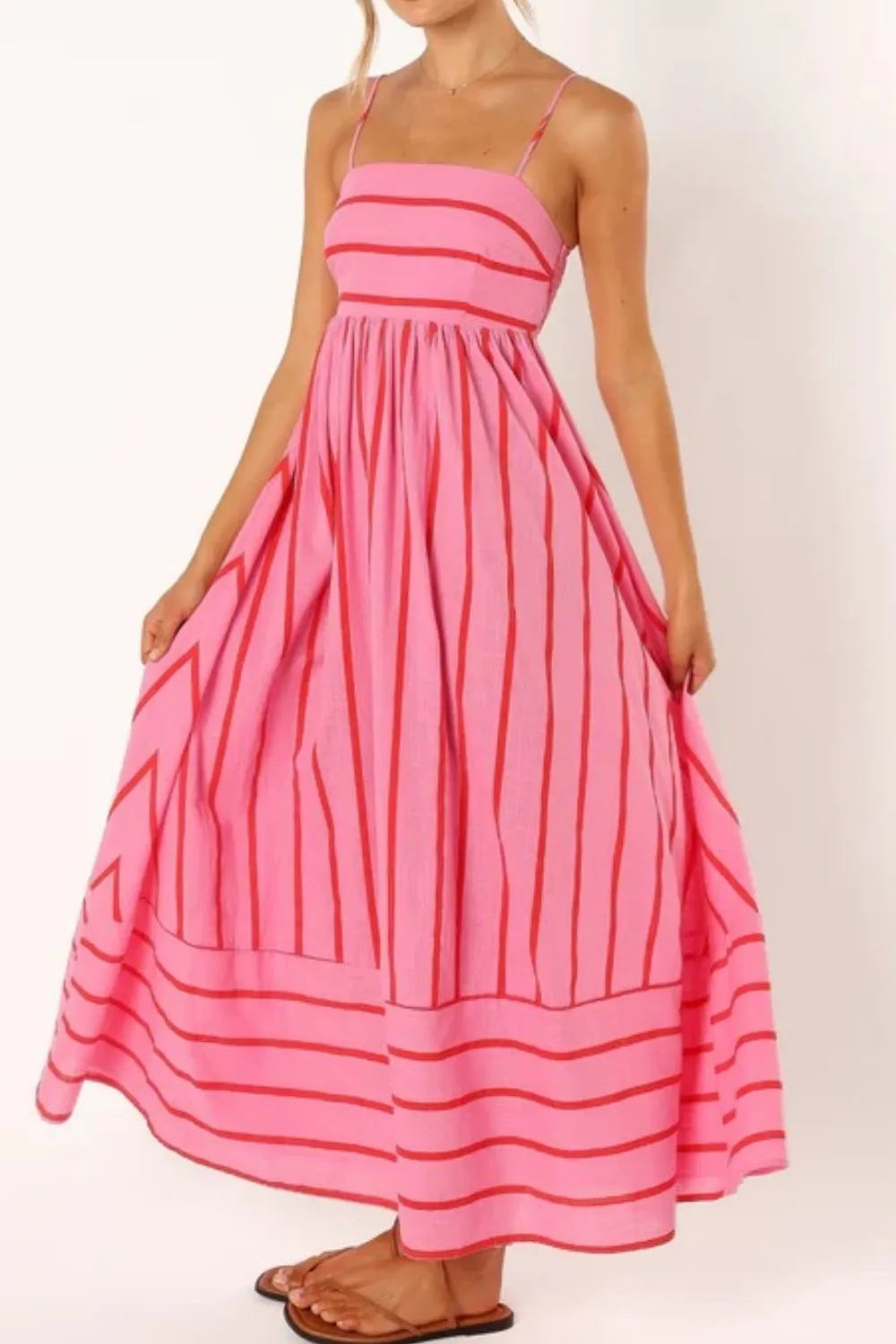 Striped Flowing Cami Dress