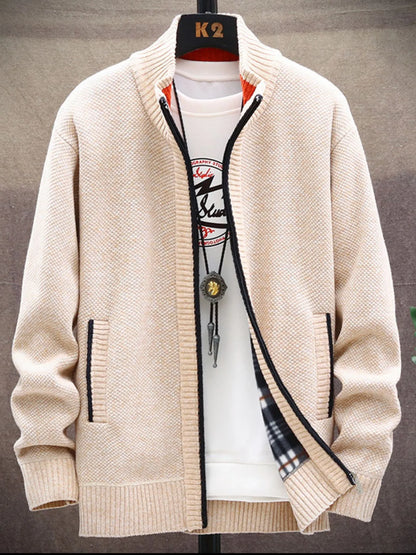 Men's Plus Size Zip Up Cardigan