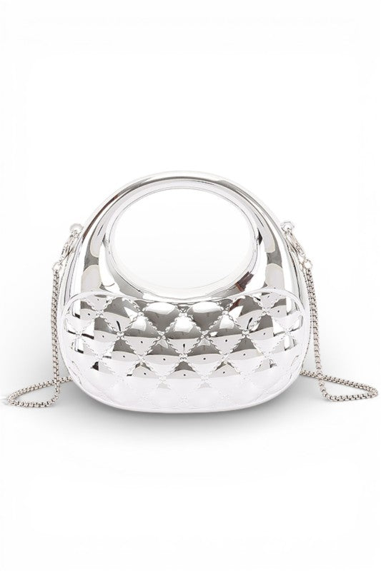 Embossed Acrylic Mini Swing Clutch Bag