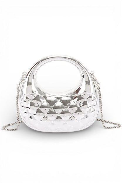 Embossed Acrylic Mini Swing Clutch Bag