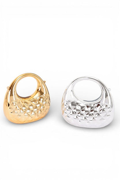 Embossed Acrylic Mini Swing Clutch Bag