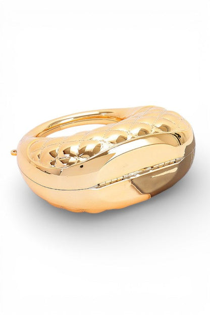 Embossed Acrylic Mini Swing Clutch Bag