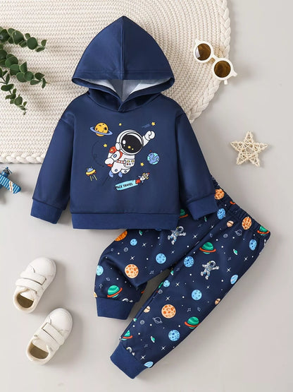 Children's Astronaut Hoodie Pants Set