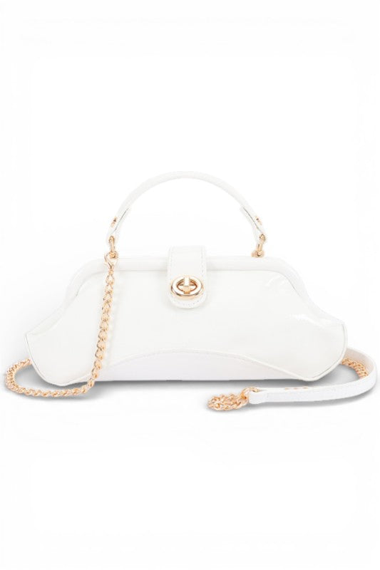 Push Lock Top Handle Convertible Clutch