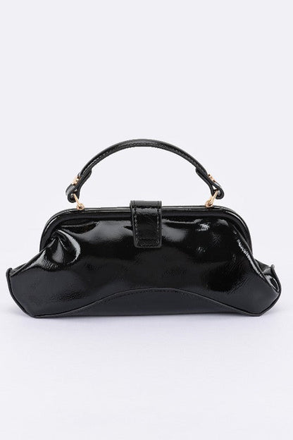 Push Lock Top Handle Convertible Clutch