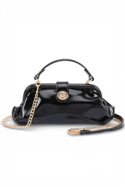 Push Lock Top Handle Convertible Clutch