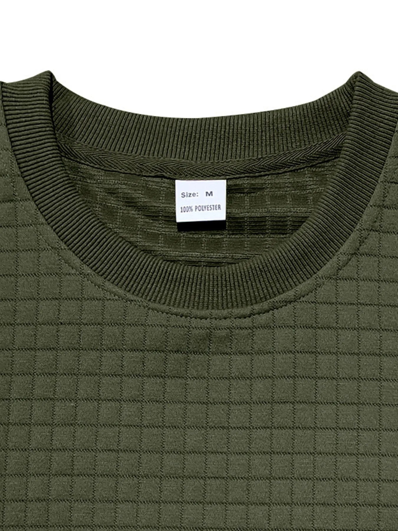 Men's Textured Round Neck Top and Shorts Set