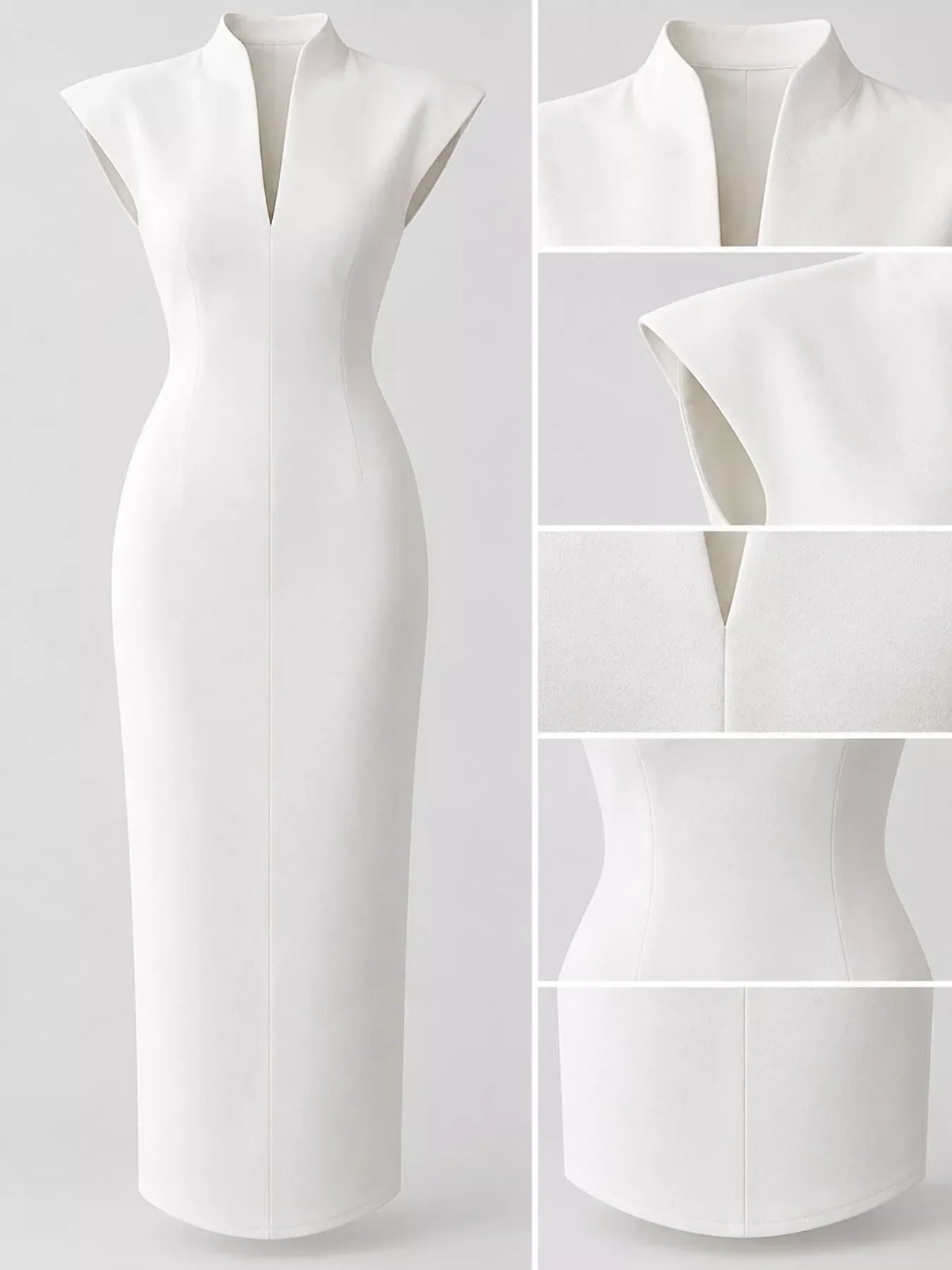Plus size sleeveless bodycon dress, view 5
