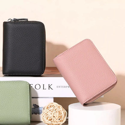 Zippered Leather Card Case
