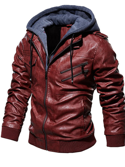 Men's Plus Size Zip Hooded Jacket