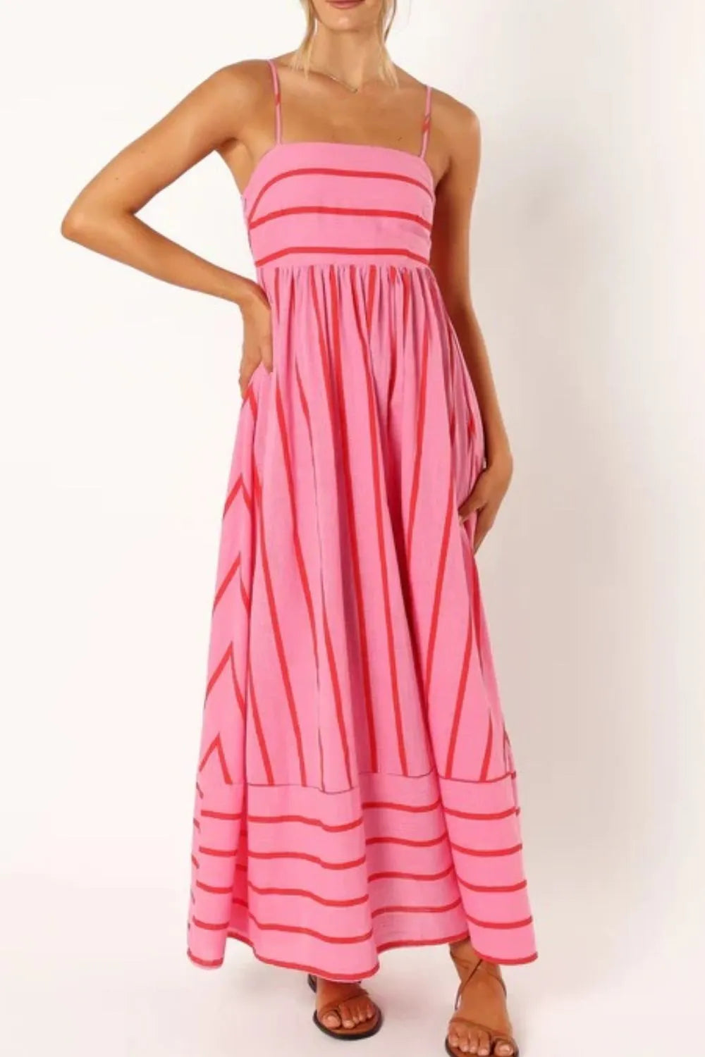 Striped Flowing Cami Dress
