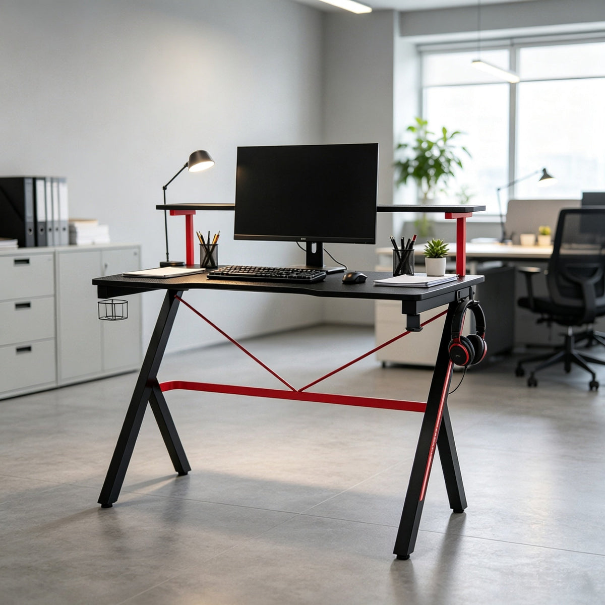 Two-tier gaming desk, view 4