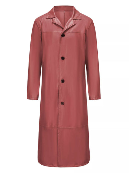 Men's Full Size Button Up Longline Jacket