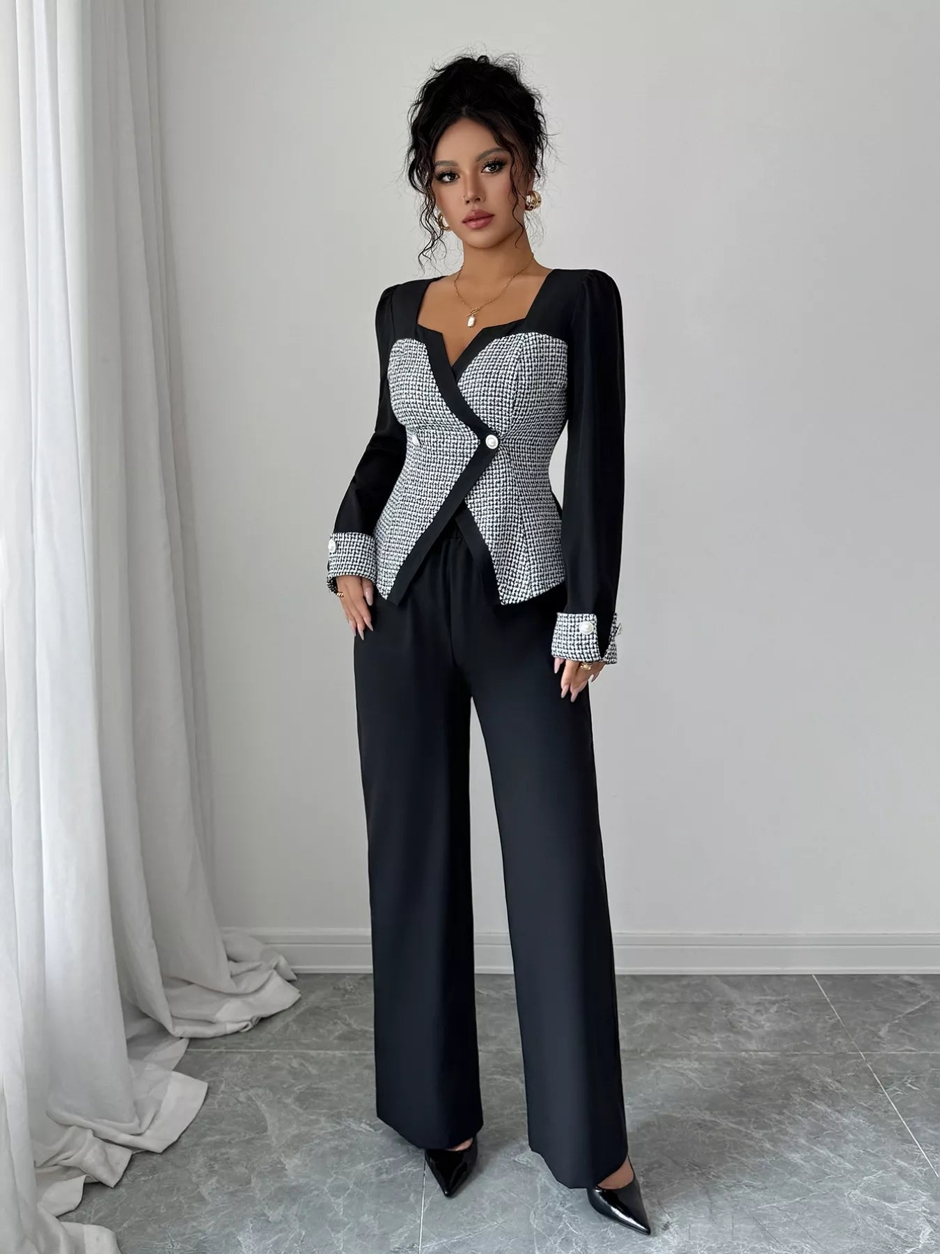 Wide Leg Pants Set