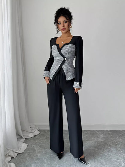 Wide Leg Pants Set