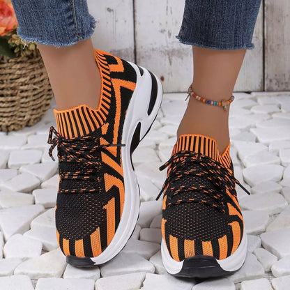 Round Toe Platform Sneakers