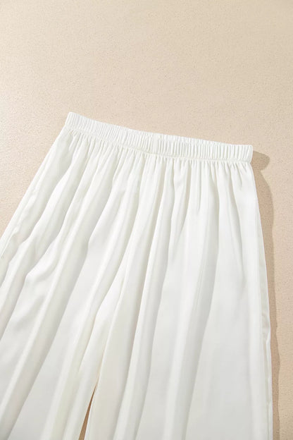 Lace trim pajama set, view 8