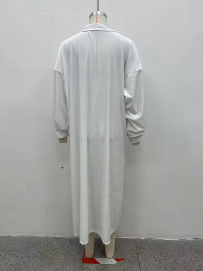 Plus size velvet longline cardigan, view 18