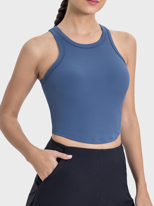 Round Neck Racerback Active Tank - MONLANE