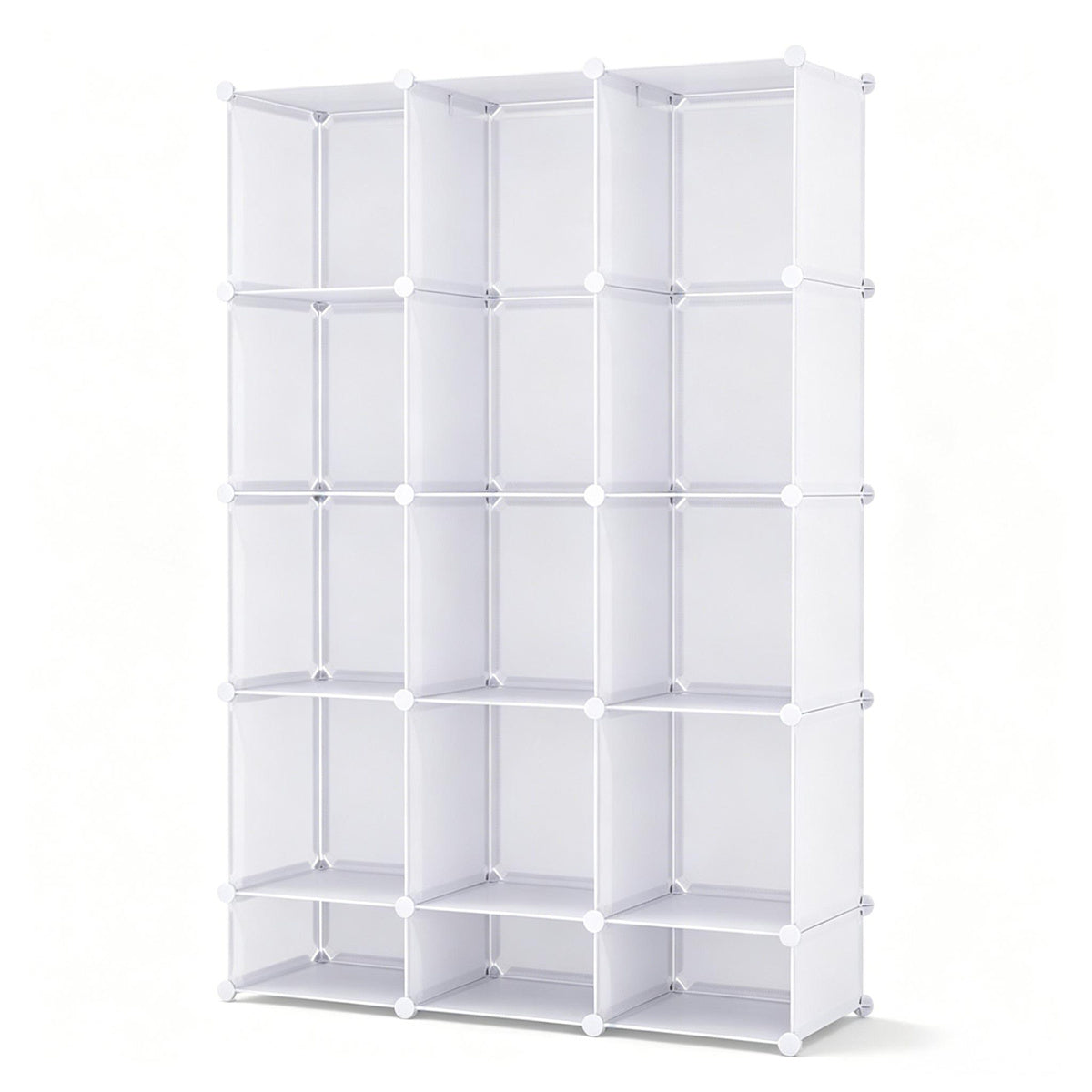 3-Cube White Modular Kids Closet