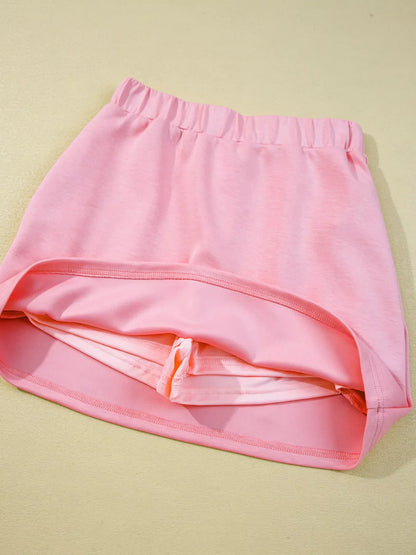 Mini Skirt 2pcs Outfit