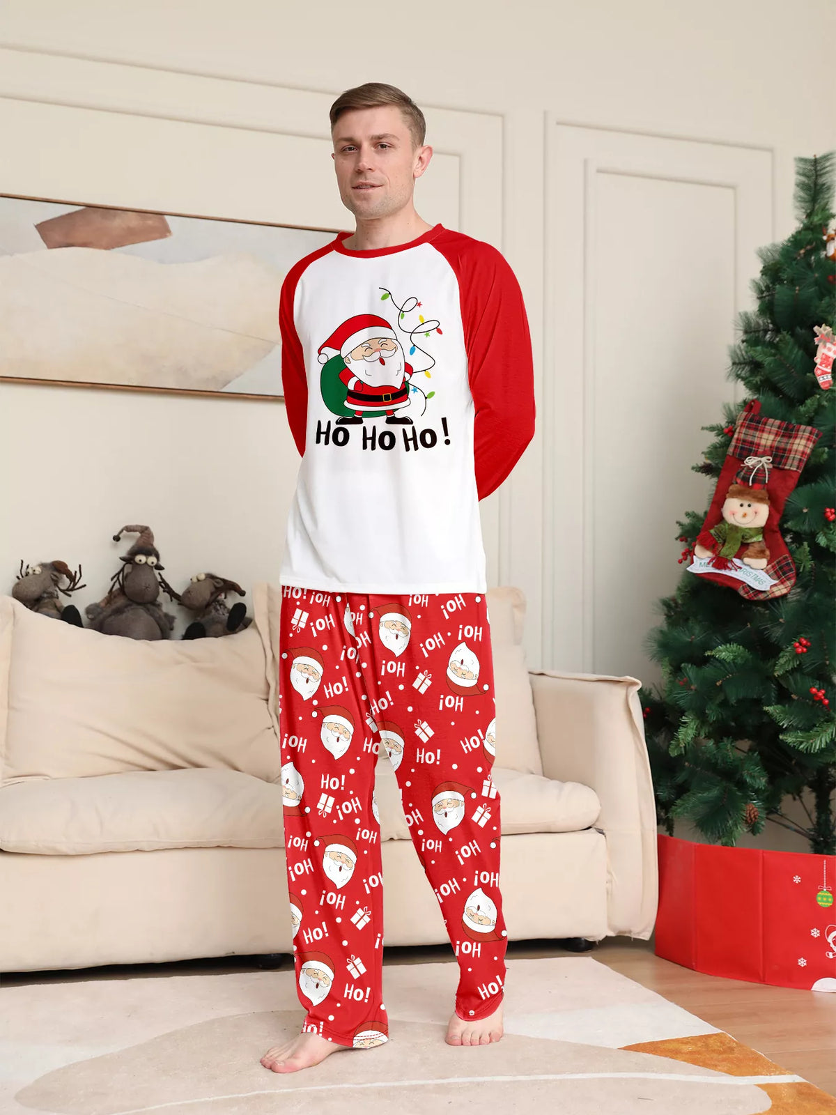 Matching Family Christmas Santa Claus Pajamas Set Plus Size