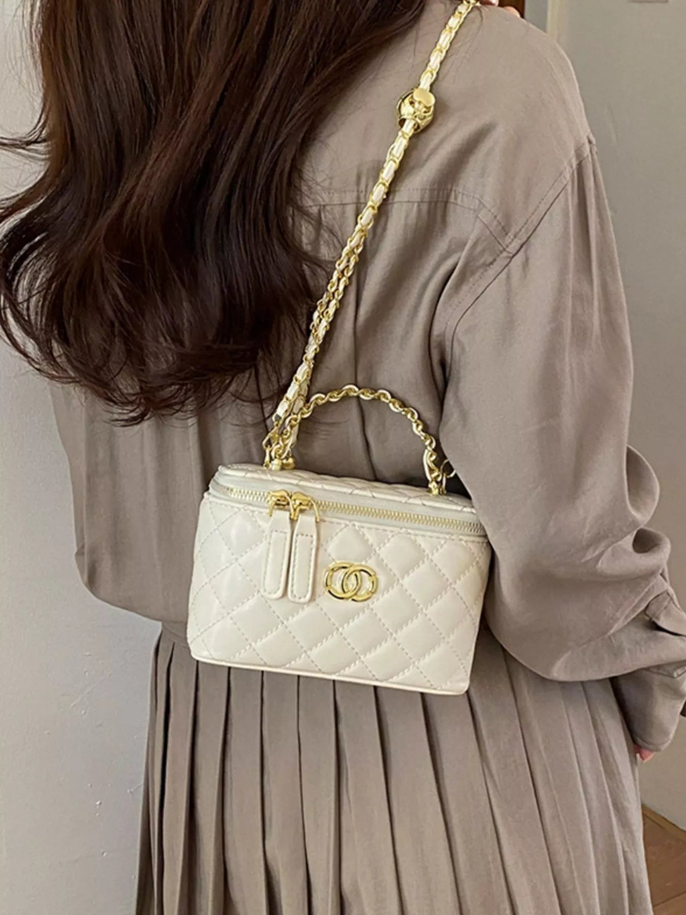 Quilted Leather Crossbody Bag