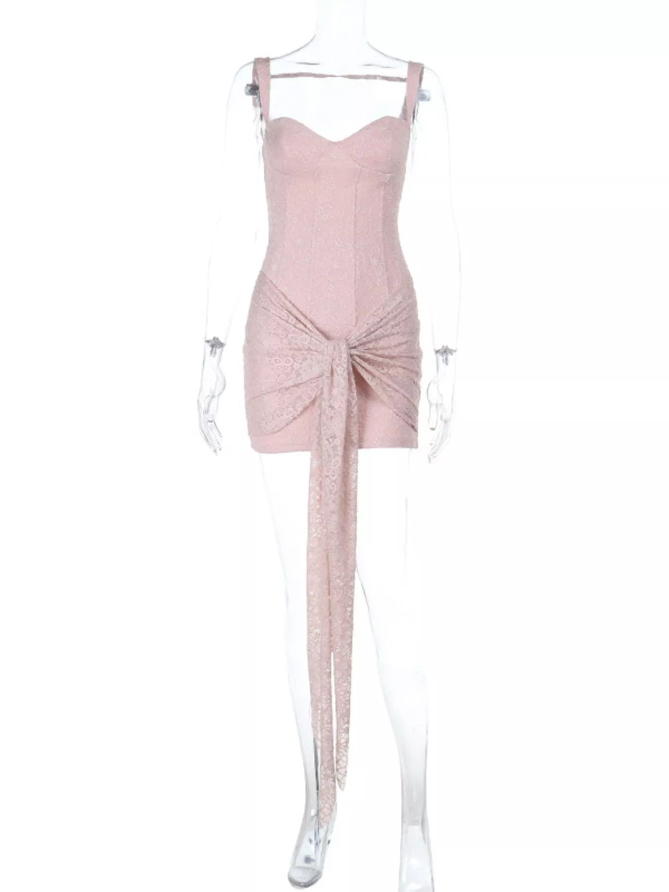 Sweetheart Neck Wide Strap Mini Dress