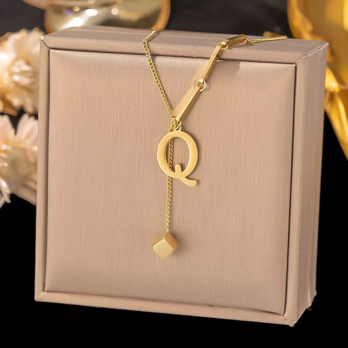 Initial letter pendant necklace, view 20