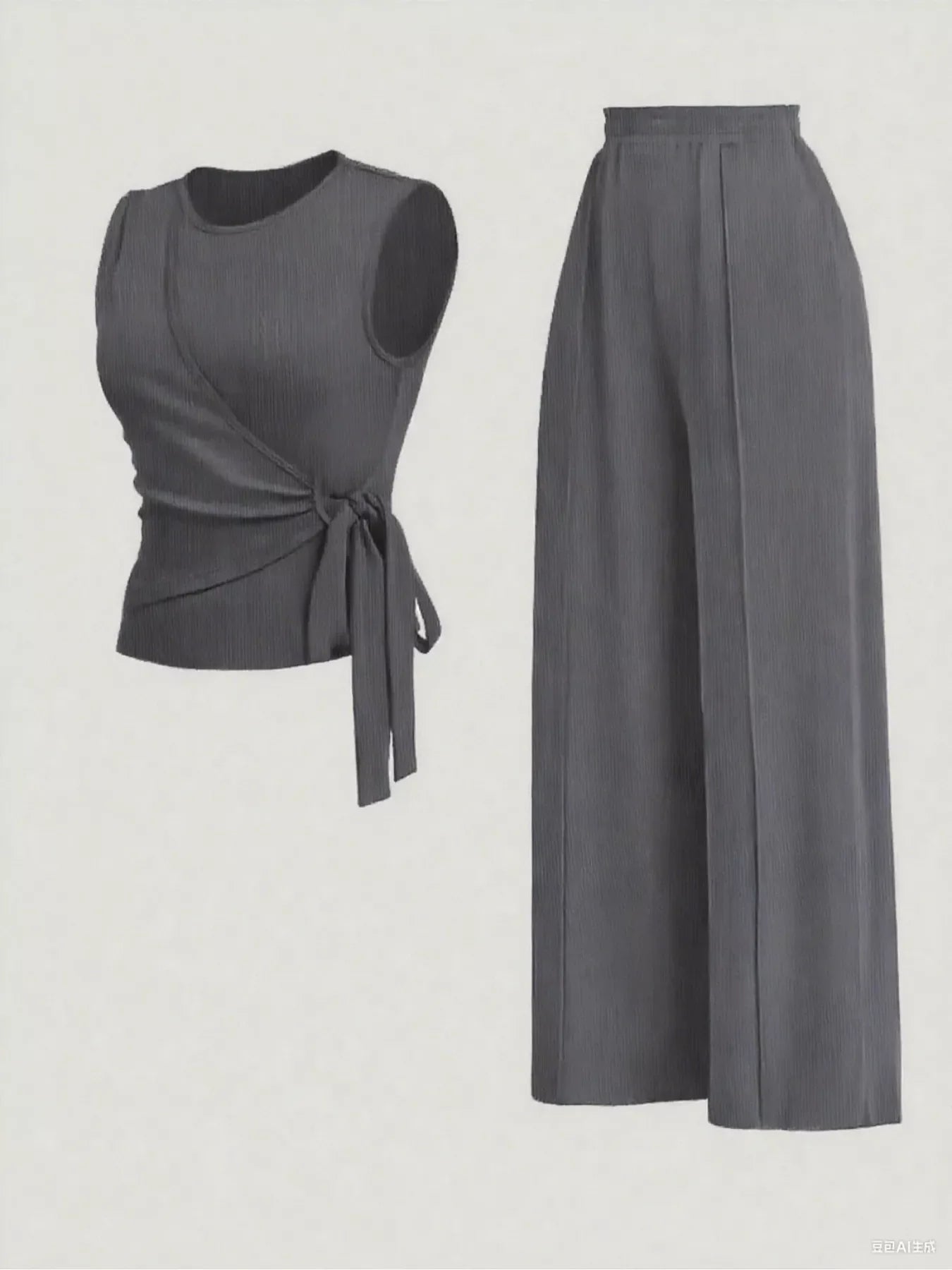 Side Tie Tank and Pants Set