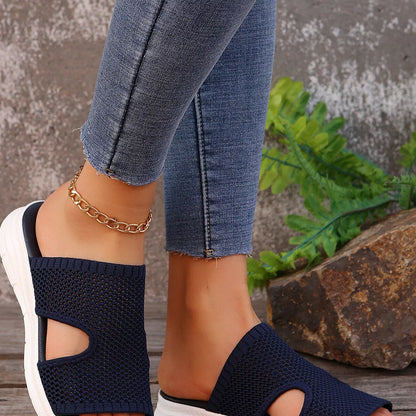 Mesh open toe sandals, view 6