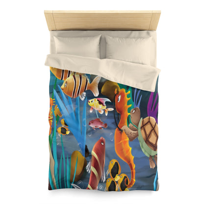 Finley the Flying Fish Microfiber Duvet Cover