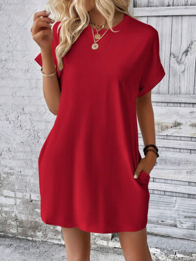 Short Sleeve Mini Tee Dress