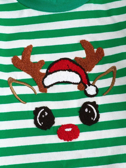 Children's Christmas Striped Pajama Set
