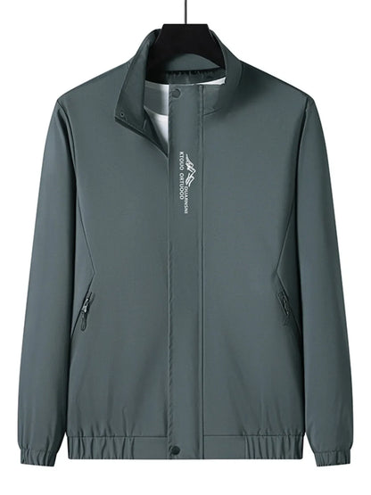 Men's Plus Size Zip Up Long Sleeve Jacket