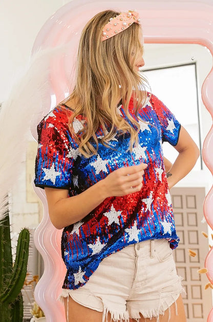 American Theme Star Pattern Top