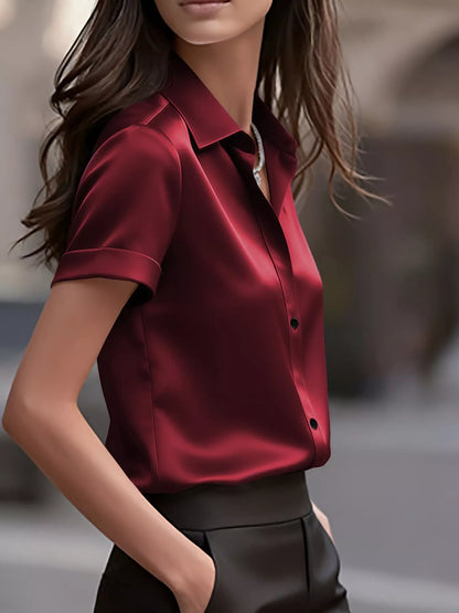 Satin Short-Sleeve Shirt