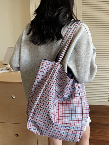 Plaid Pattern Tote Bag