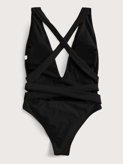 V Tied One-Piece Swimsuit