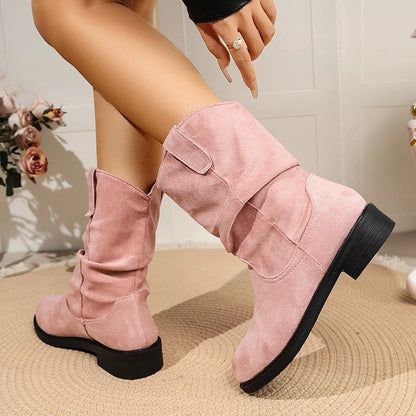 Round Toe Slouchy Boots