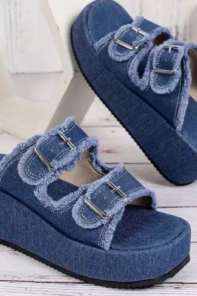 Wedge Buckle Sandals