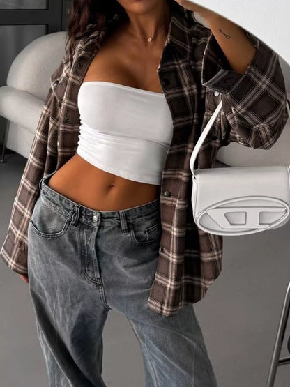 Plaid shirt with detachable sleeves, view 6