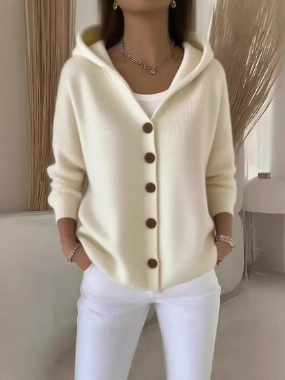 Hooded knit cardigan, view 18