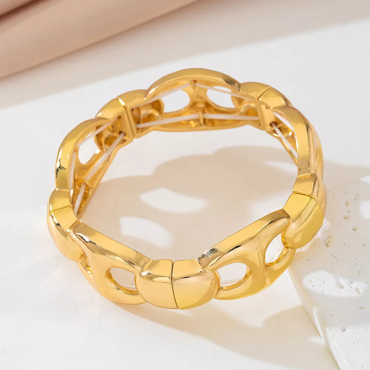 18K Gold-Plated Chain Link Bracelet