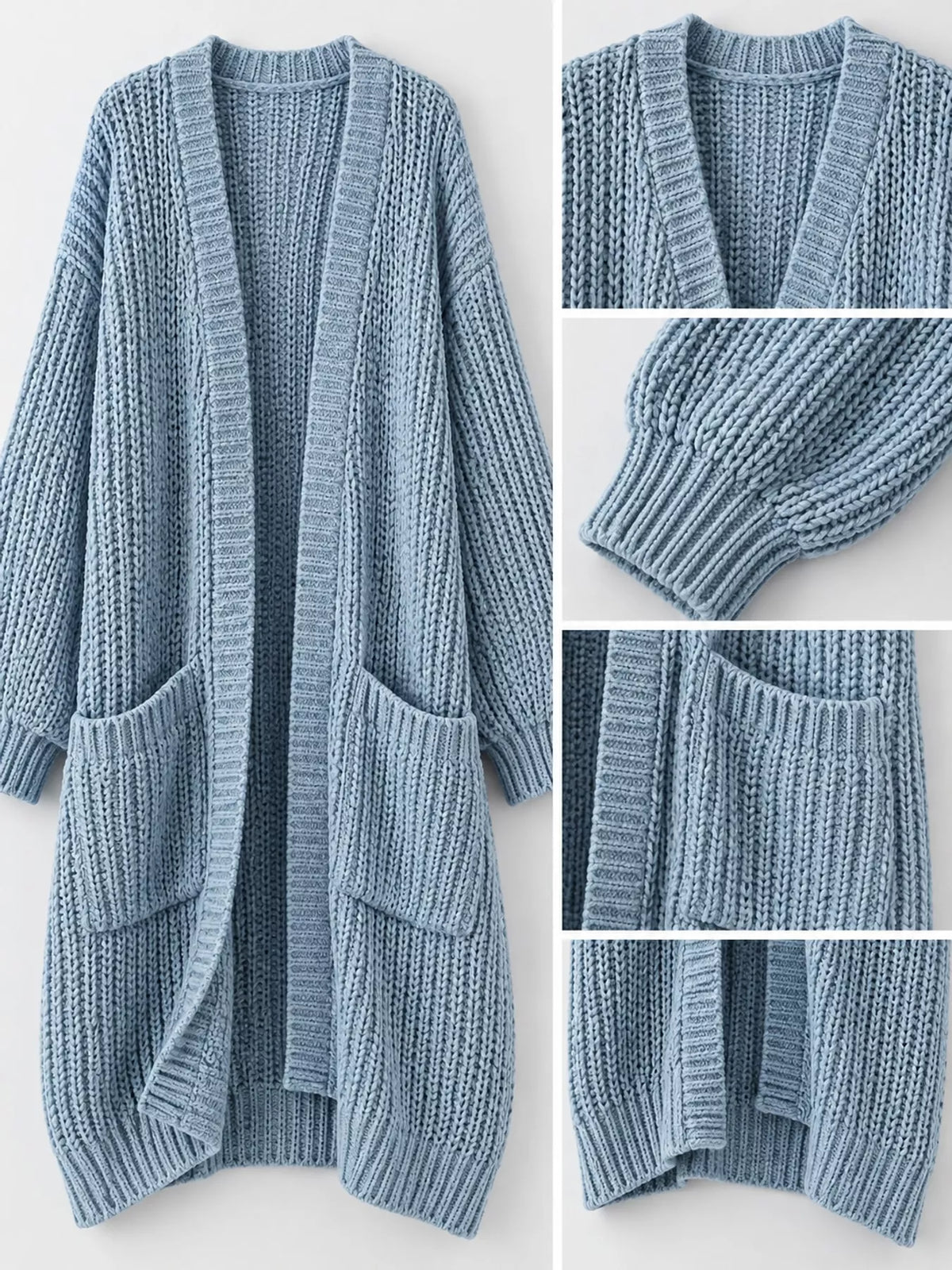 Plus size chunky knit cardigan, view 35