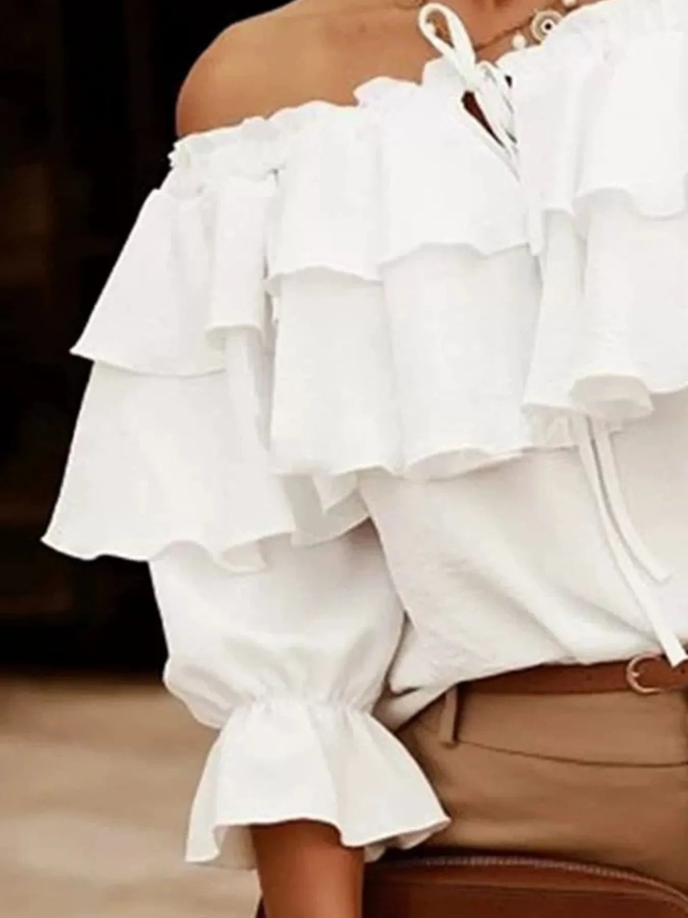 Ruffled Off-Shoulder Blouse