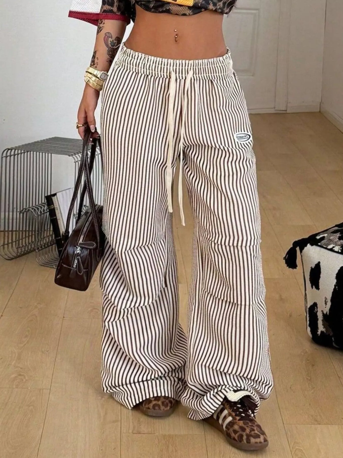 Striped cargo pants, view 6