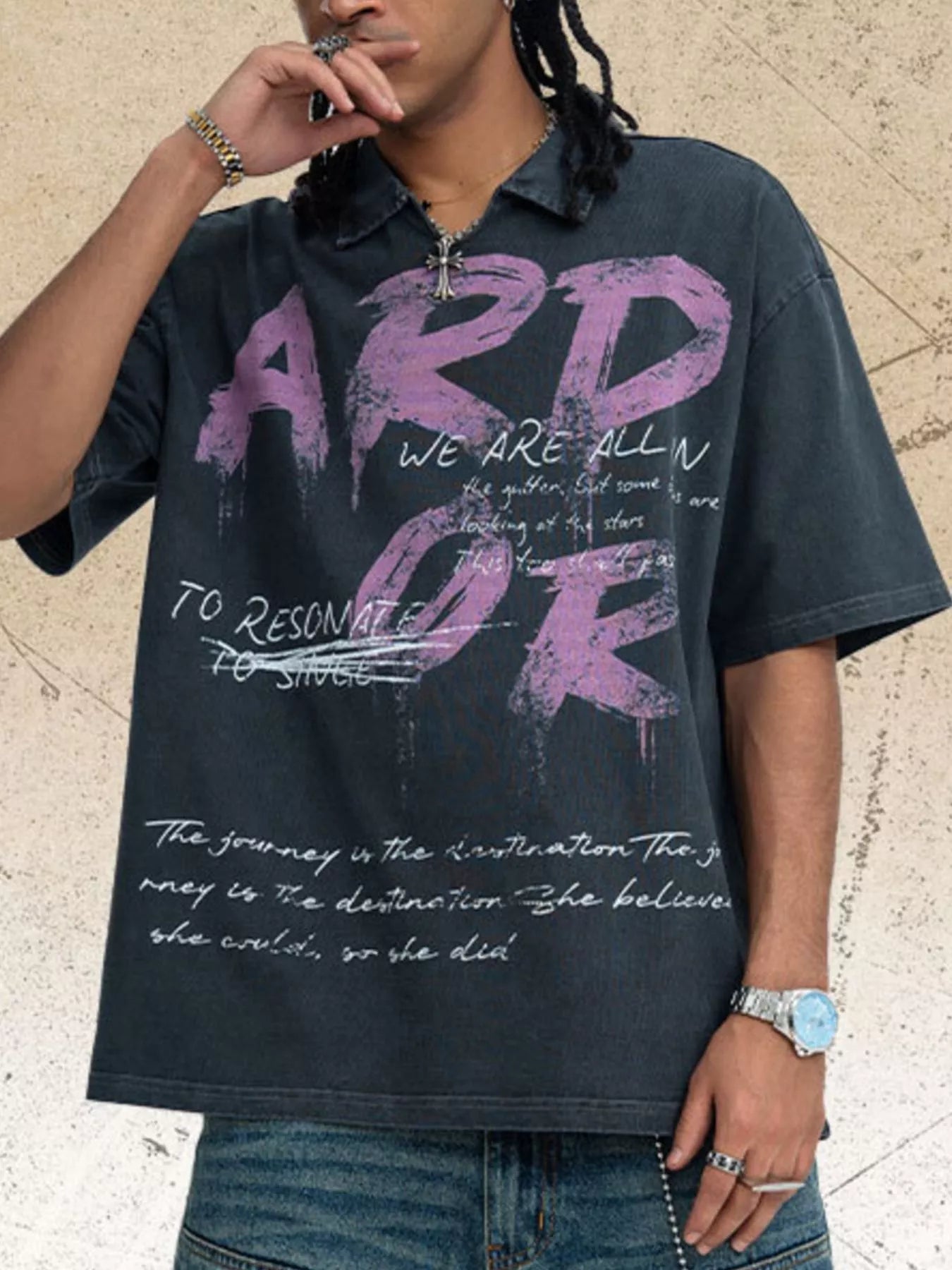 Men's Vintage Washed Graphic T-Shirt
