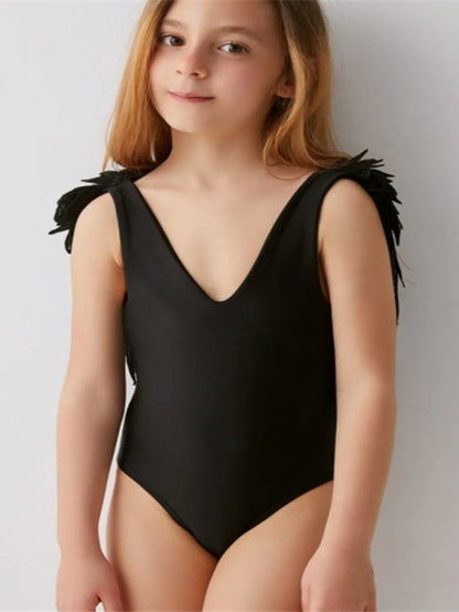 Backless Wide Strap Parent-Child Swimwear