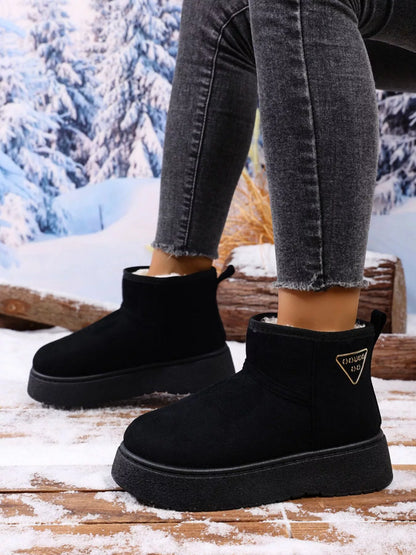 Platform Boots with Round Toe